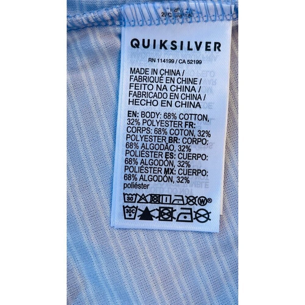QUIKSILVER Organic Cotton Blend Newr Spot Henley Sweatshirt Size M EQWFT03102 - Picture 5 of 11